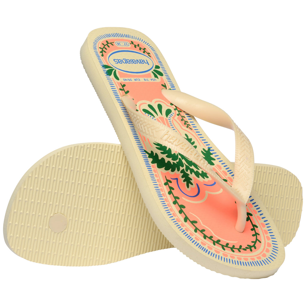 Women's Top Summer Vibes Flip Flops - BUTTERCREAM
