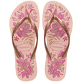 Women's Slim Organic Flip Flops - Pink/Gold